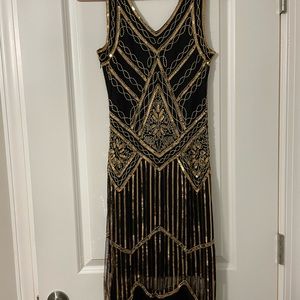 New Years Eve Classic Midi Flapper Dress